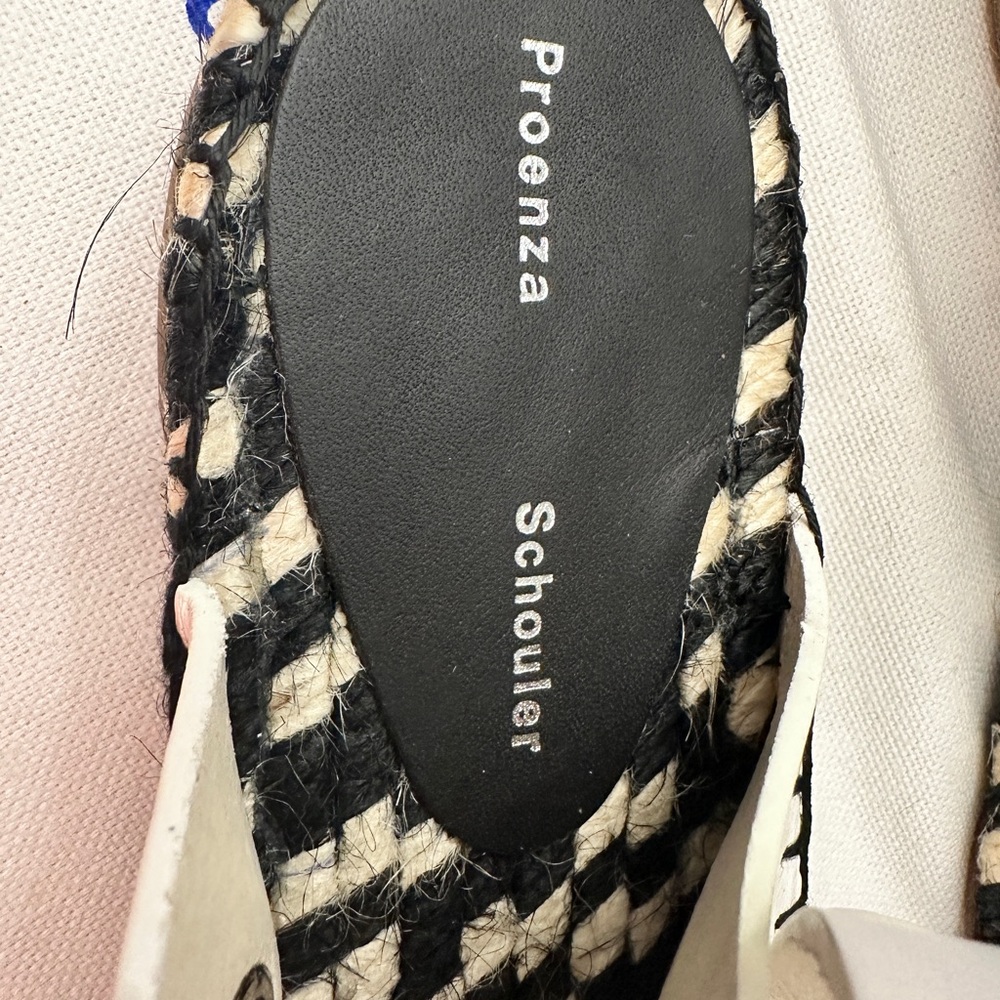 Proenza Schouler White and Black Woven espadrille Sandals 41‎ - Picture 7 of 10